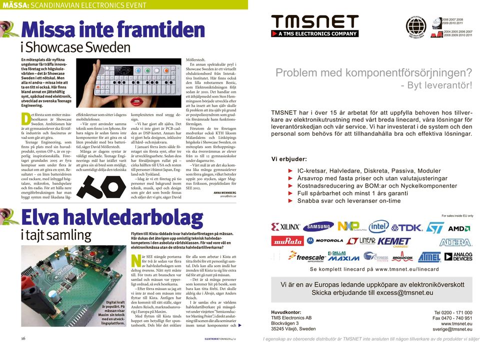 Här finns bland annat en jättehäftig synt, späckad med elektronik, utvecklad av svenska Teenage Engineering. Det första som möter mässbesökaren är Showcase Sweden.