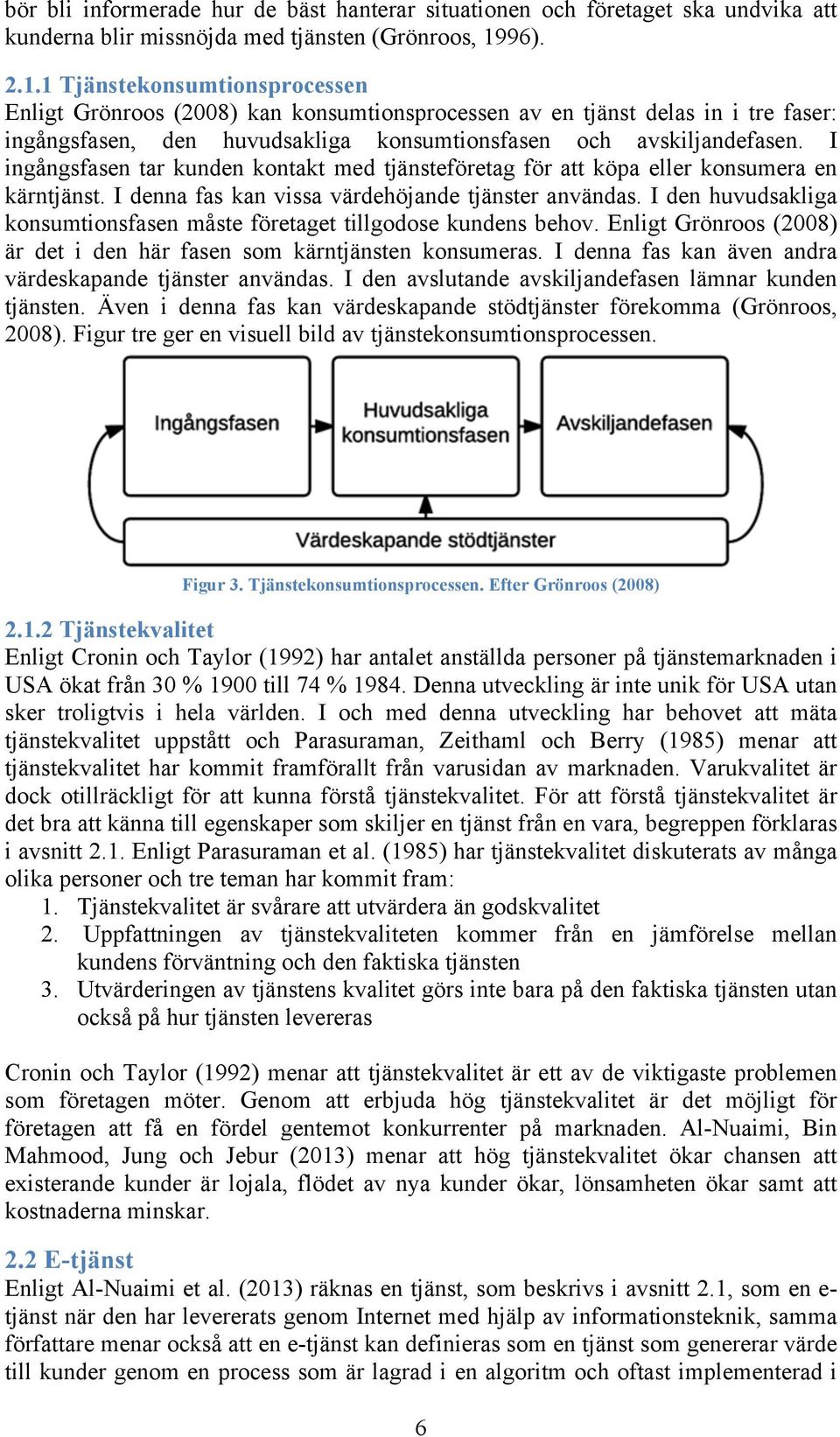 I ingångsfasen tar kunden kontakt med tjänsteföretag för att köpa eller konsumera en kärntjänst. I denna fas kan vissa värdehöjande tjänster användas.