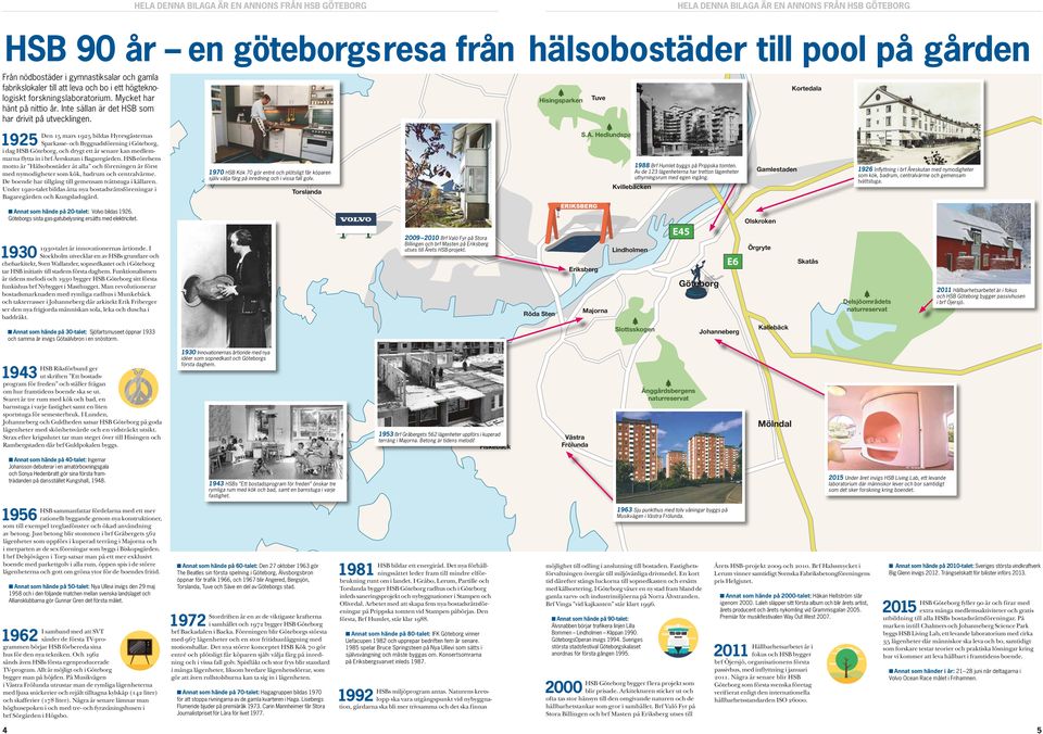 1925 Den 15 mars 1925 bildas Hyresgästernas Sparkasse- och Byggnadsförening i Göteborg, i dag HSB Göteborg, och drygt ett år senare kan medlemmarna flytta in i brf Åreskutan i Bagaregården.