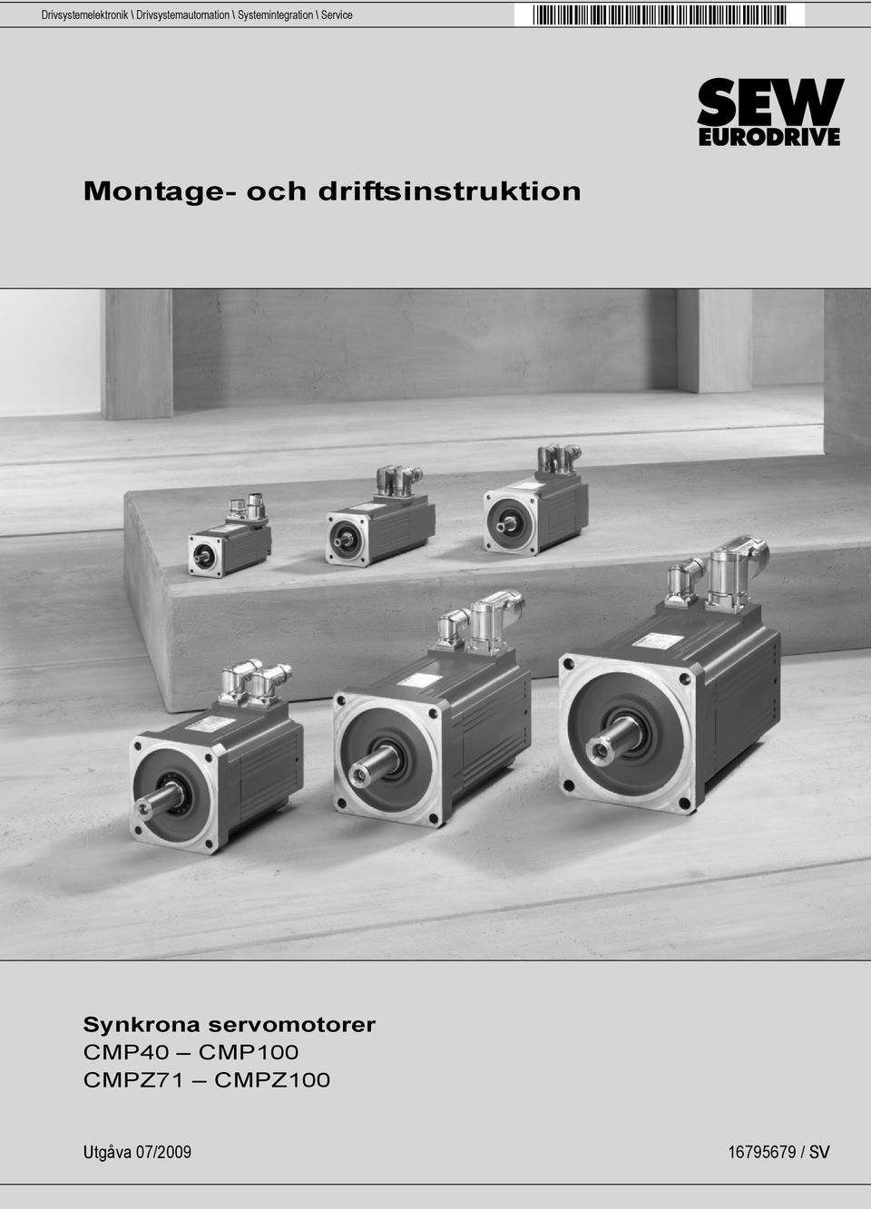 driftsinstruktion Synkrona servomotorer CMP0