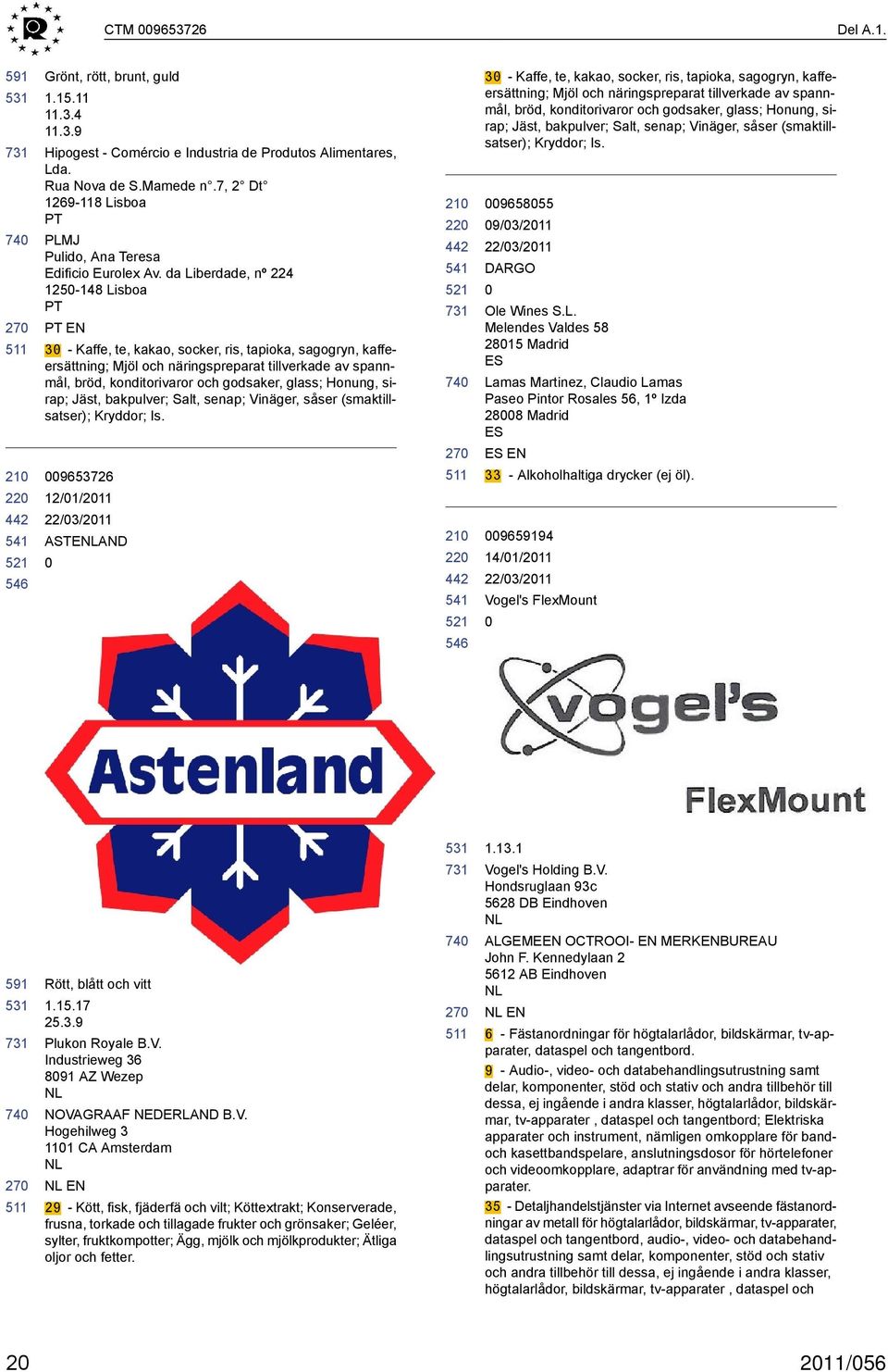 da Liberdade, nº 224 125-148 Lisboa PT PT EN 3 - Kaffe, te, kakao, socker, ris, tapioka, sagogryn, kaffeersättning; Mjöl och näringspreparat tillverkade av spannmål, bröd, konditorivaror och