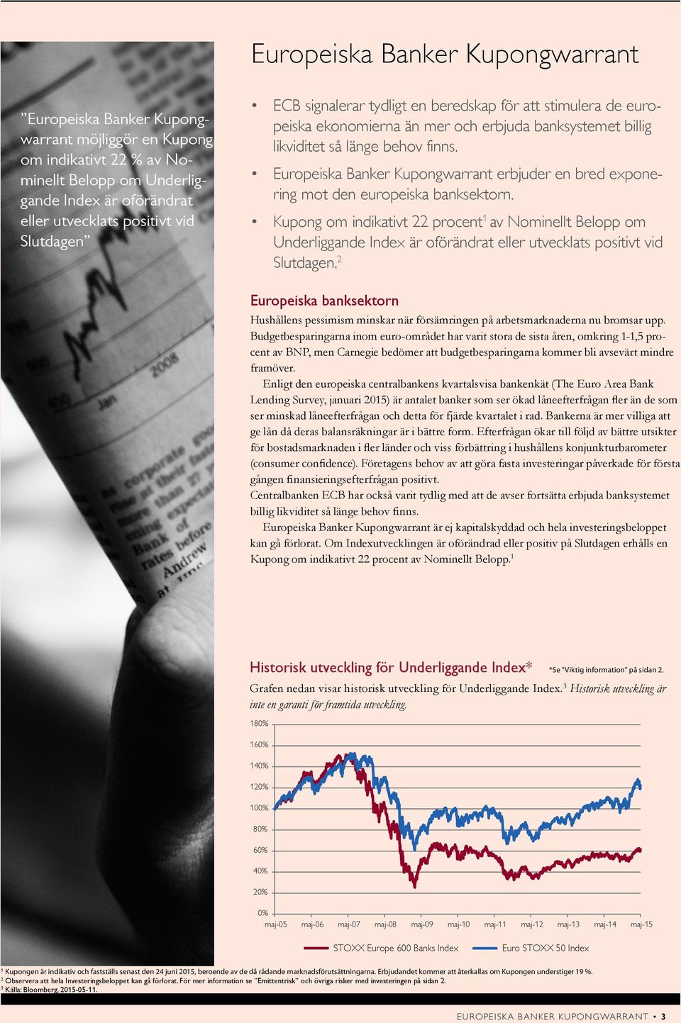 Europeiska Banker Kupongwarrant erbjuder en bred exponering mot den europeiska banksektorn.