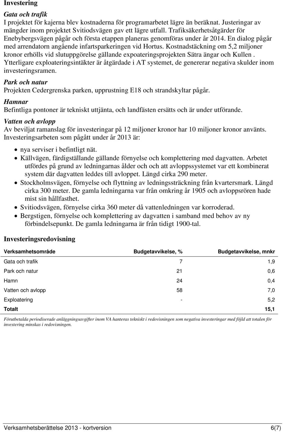 Kostnadstäckning om 5,2 miljoner kronor erhölls vid slutuppgörelse gällande expoateringsprojekten Sätra ängar och Kullen.