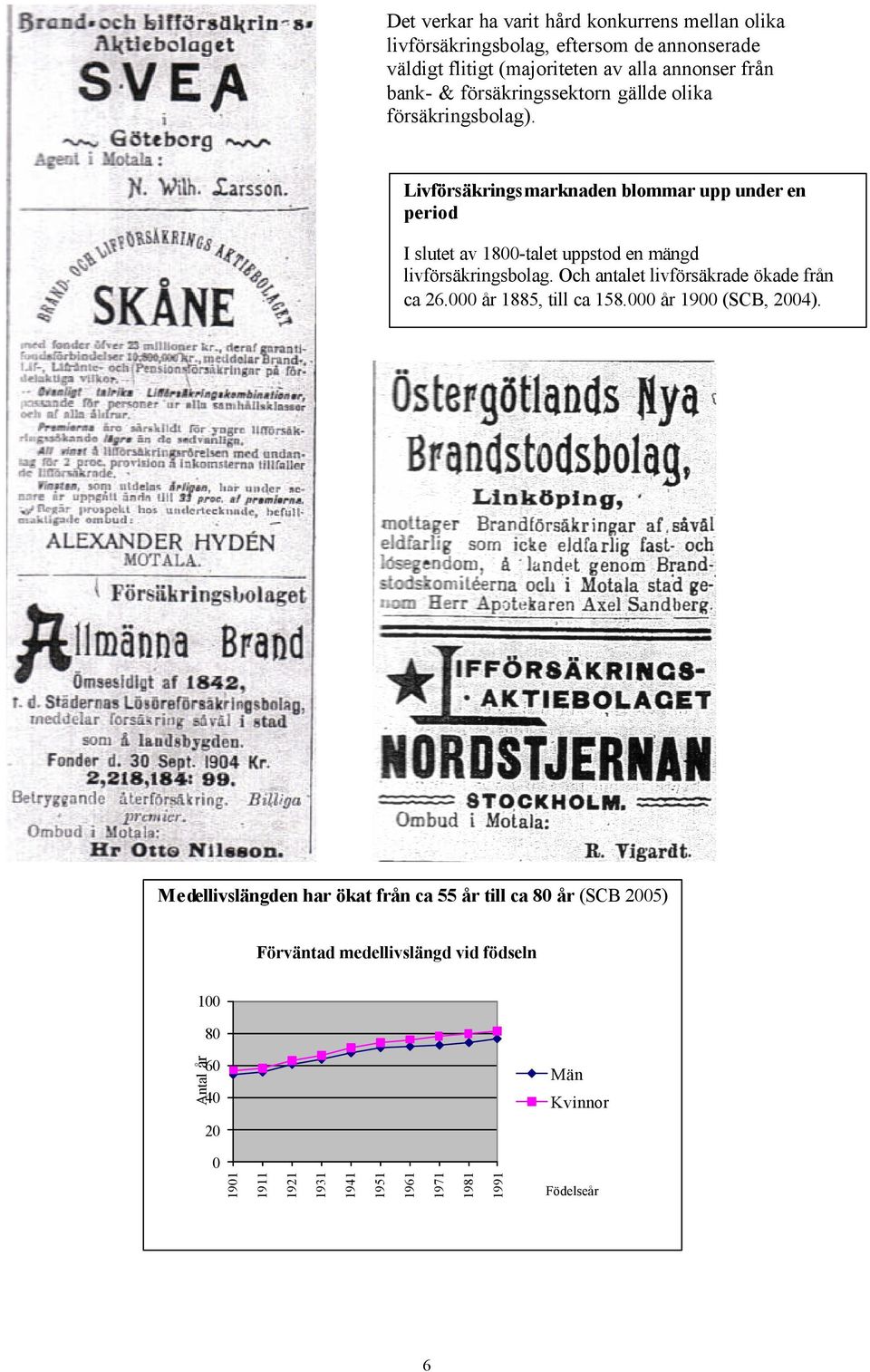 Livförsäkringsmarknaden blommar upp under en period I slutet av 1800-talet uppstod en mängd livförsäkringsbolag.