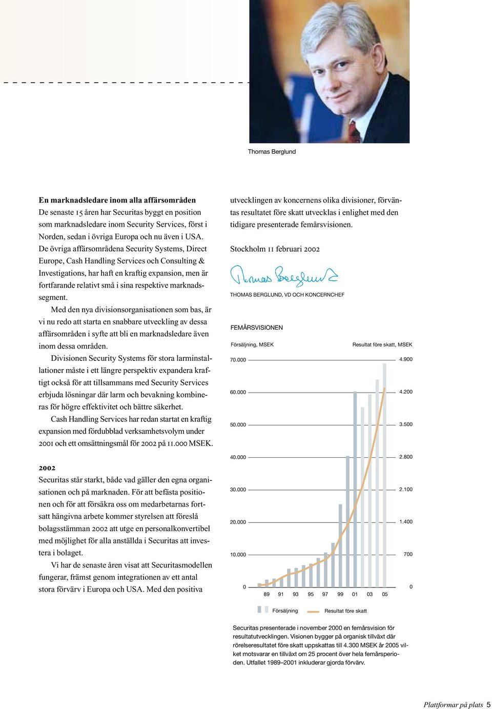 De övriga affärsområdena Security Systems, Direct Europe, Cash Handling Services och Consulting & Investigations, har haft en kraftig expansion, men är fortfarande relativt små i sina respektive