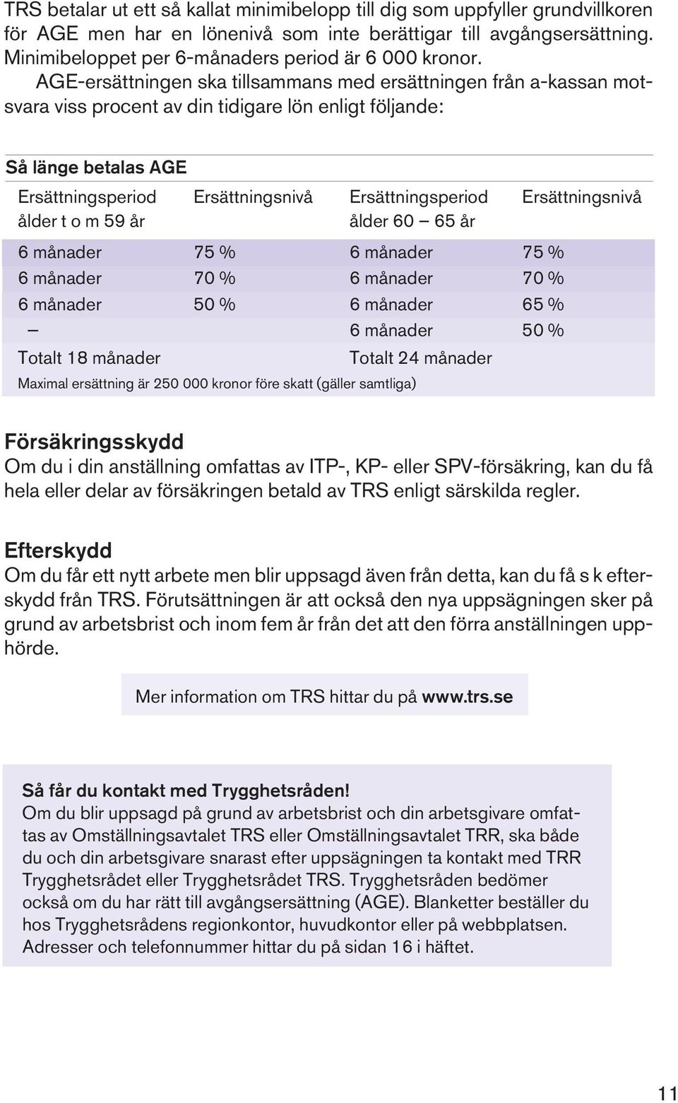 AGE-ersättningen ska tillsammans med ersättningen från a-kassan motsvara viss procent av din tidigare lön enligt följande: Så länge betalas AGE Ersättningsperiod Ersättningsnivå Ersättningsperiod