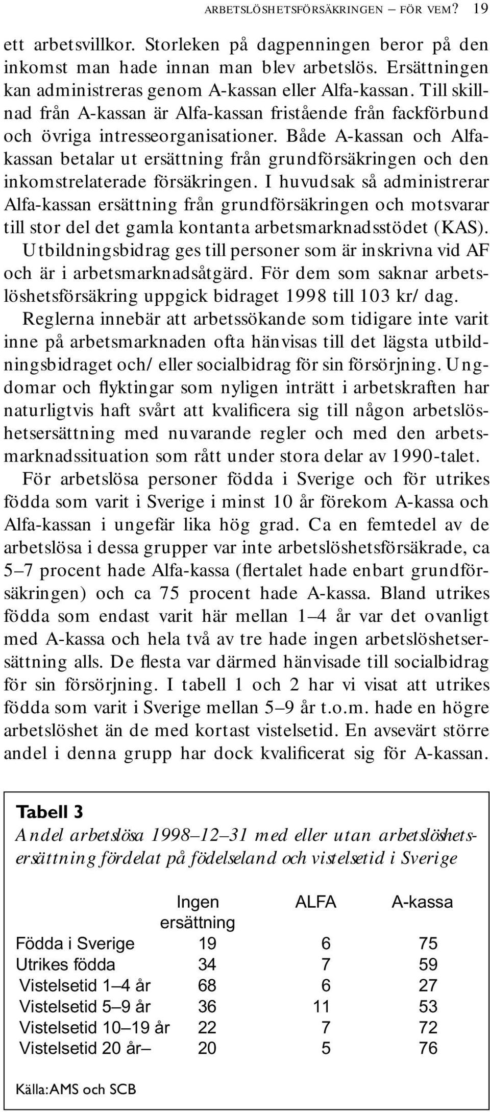 Både A-kassan och Alfakassan betalar ut ersättning från grundförsäkringen och den inkomstrelaterade försäkringen.