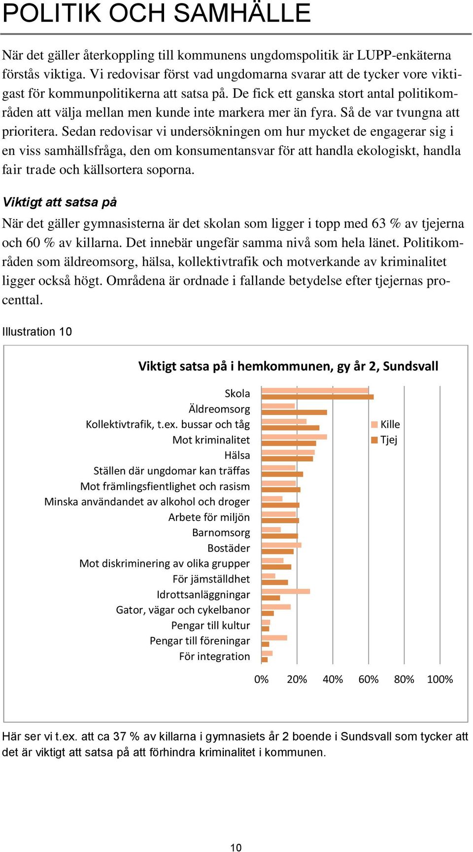 De fick ett ganska stort antal politikområden att välja mellan men kunde inte markera mer än fyra. Så de var tvungna att prioritera.