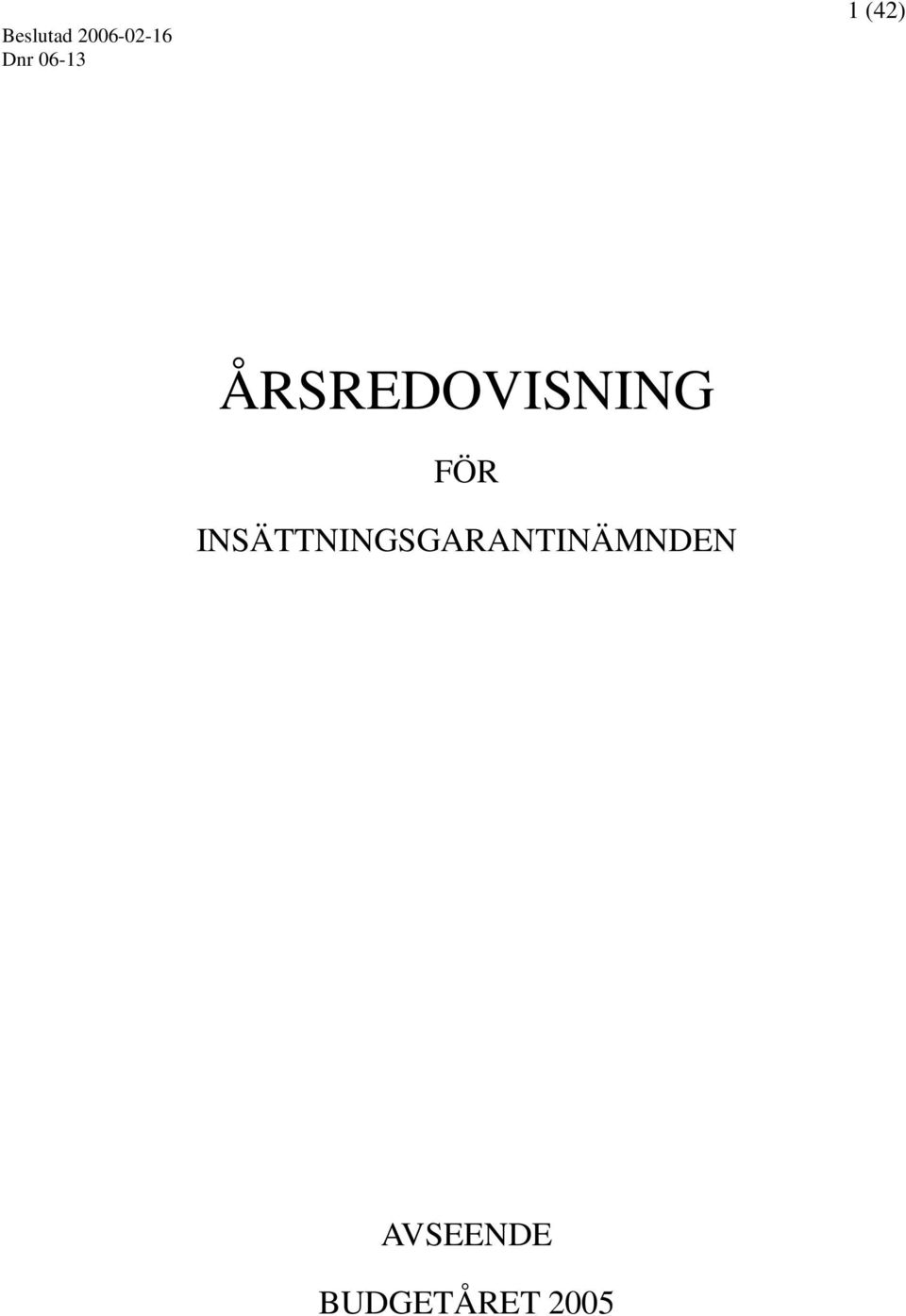 ÅRSREDOVISNING FÖR