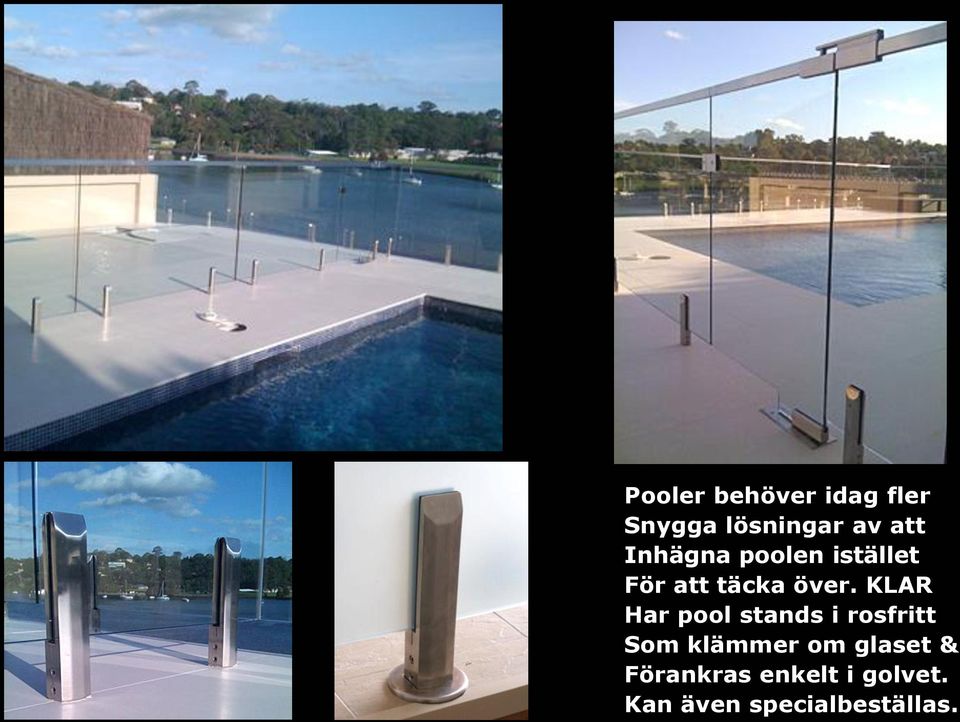 KLAR Har pool stands i rosfritt Som klämmer om