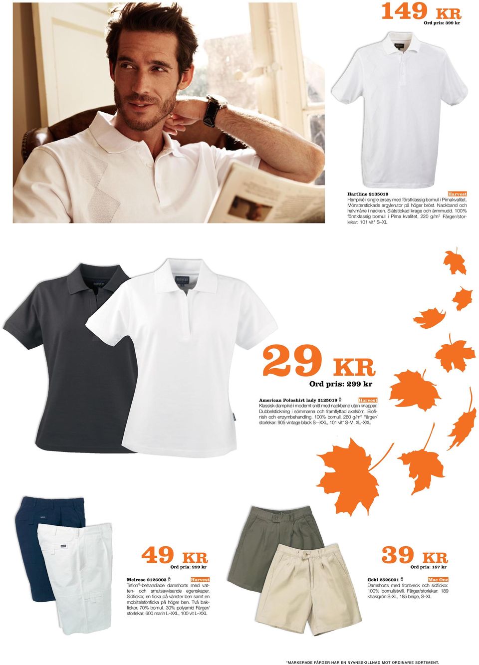 100% förstklassig bomull i Pima kvalitet, 220 g/m 2 Färger/storlekar: 101 vit* S XL Ord pris: 299 kr American Poloshirt lady 2125019 Klassisk dampiké i modernt snitt med nackband utan knappar.