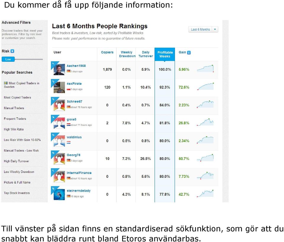 standardiserad sökfunktion, som gör att