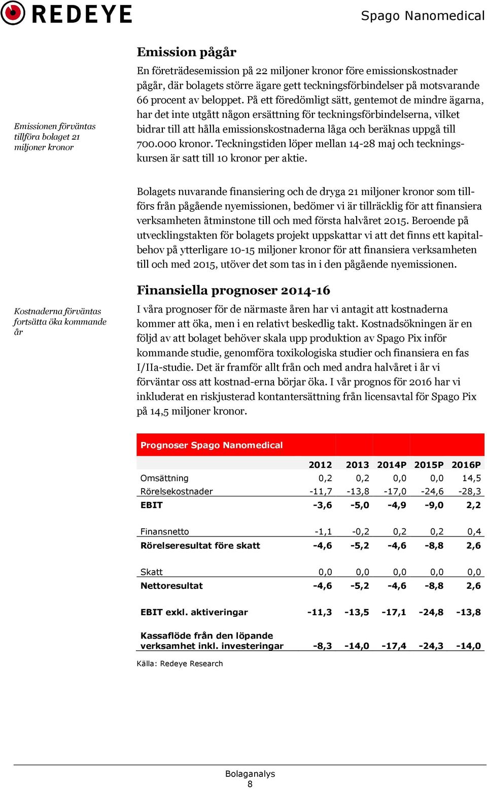 På ett föredömligt sätt, gentemot de mindre ägarna, har det inte utgått någon ersättning för teckningsförbindelserna, vilket bidrar till att hålla emissionskostnaderna låga och beräknas uppgå till