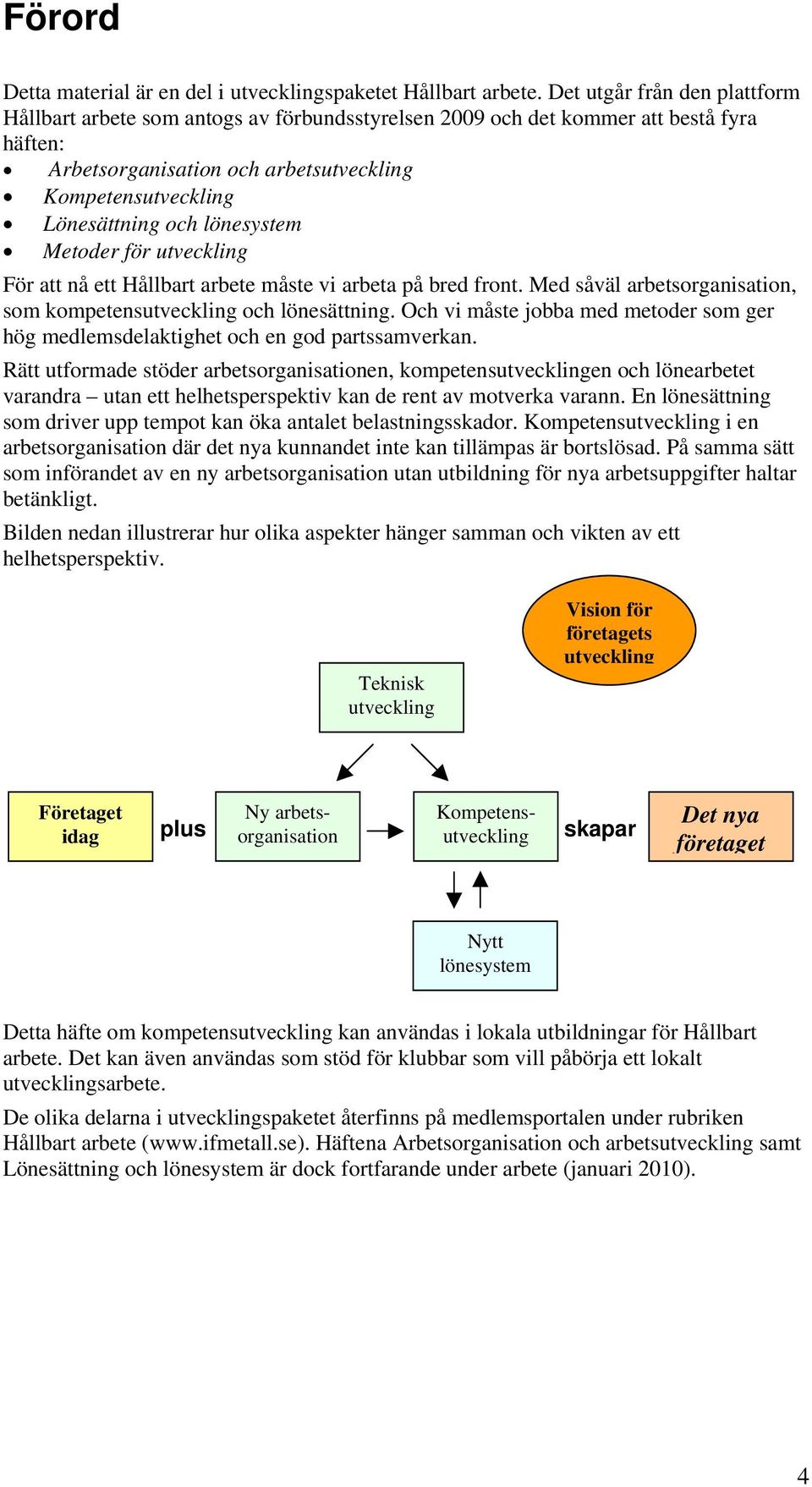 lönesystem Metoder för utveckling För att nå ett Hållbart arbete måste vi arbeta på bred front. Med såväl arbetsorganisation, som kompetensutveckling och lönesättning.