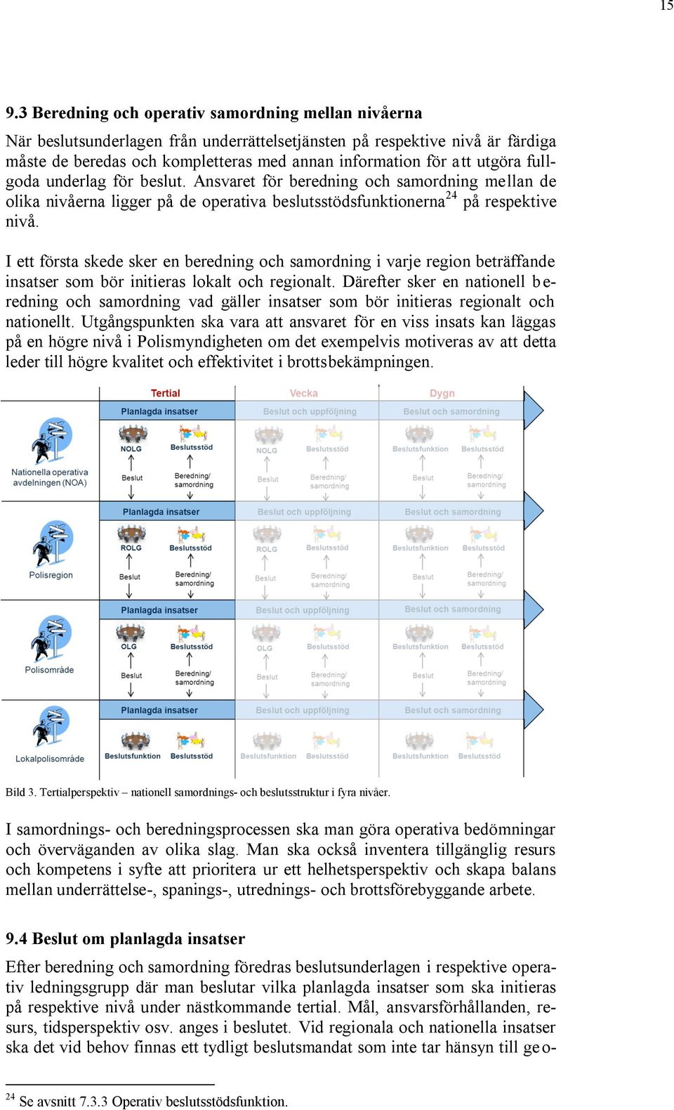 I ett första skede sker en beredning och samordning i varje region beträffande insatser som bör initieras lokalt och regionalt.