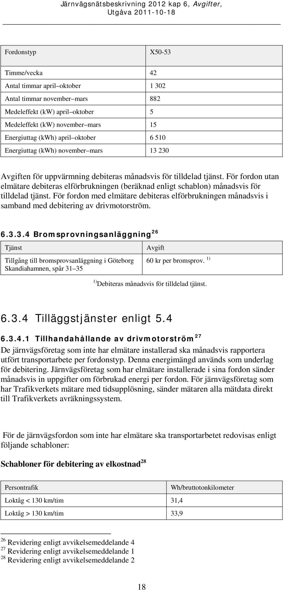 För fordon utan elmätare debiteras elförbrukningen (beräknad enligt schablon) månadsvis för tilldelad tjänst.