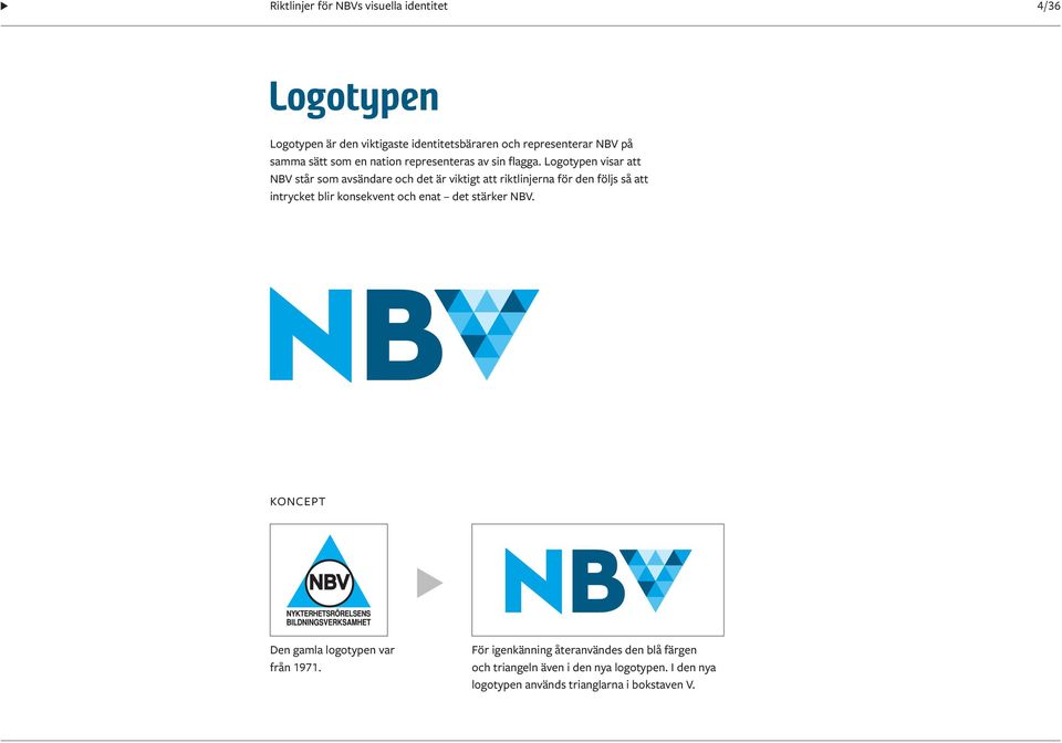 Logotypen visar att NBV står som avsändare och det är viktigt att riktlinjerna för den följs så att intrycket blir