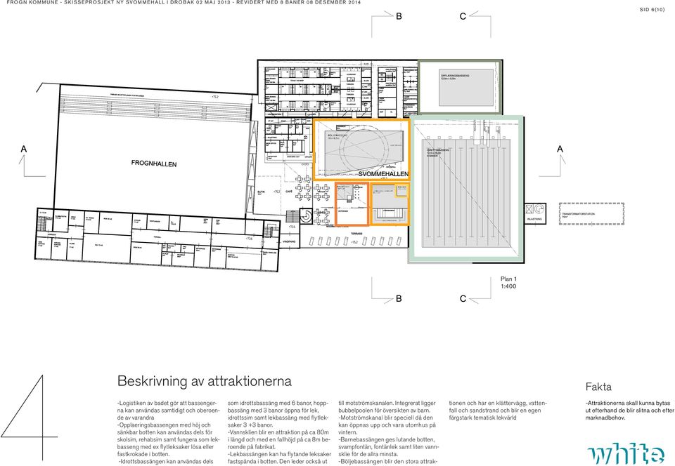 -Idrottsbassängen kan användas dels som idrottsbassäng med 6 banor, hoppbassäng med 3 banor öppna för lek, idrottssim samt lekbassäng med flytleksaker 3 +3 banor.