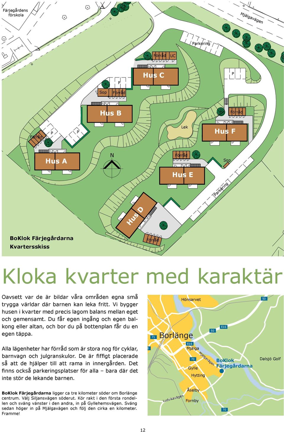 Du får egen ingång och egen balkong eller altan, och bor du på bottenplan får du en egen täppa.