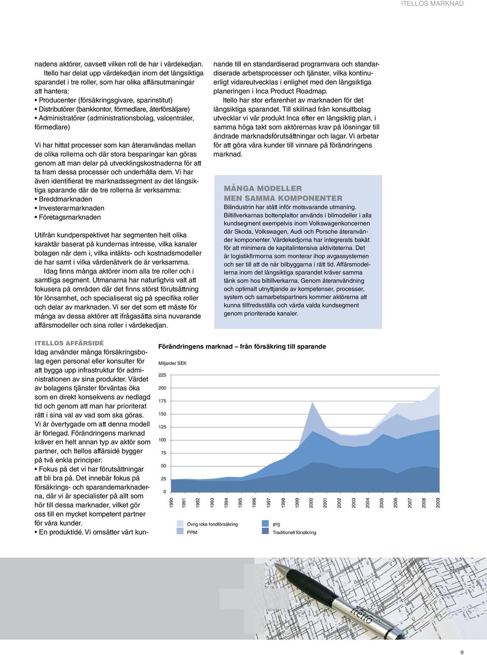 förmedlare, återförsäljare) Administratörer (administrationsbolag, valcentraler, förmedlare) Vi har hittat processer som kan återanvändas mellan de olika rollerna och där stora besparingar kan göras