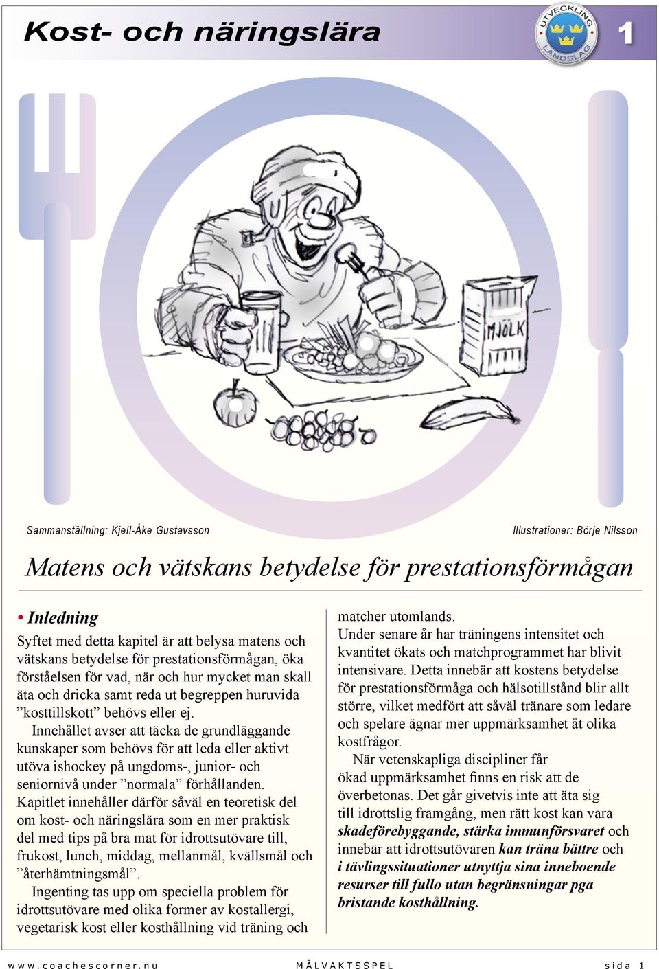 Innehållet avser att täcka de grundläggande kunskaper som behövs för att leda eller aktivt utöva ishockey på ungdoms-, junior- och seniornivå under normala förhållanden.