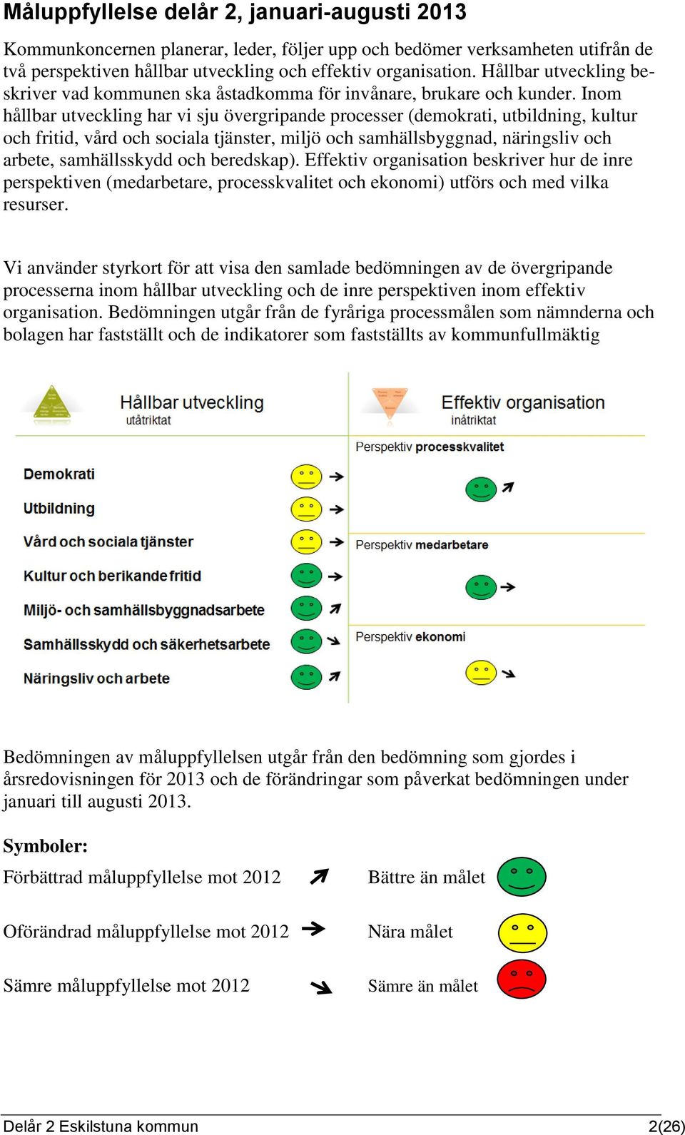 Inom hållbar utveckling har vi sju övergripande processer (demokrati, utbildning, kultur och fritid, vård och sociala tjänster, miljö och samhällsbyggnad, näringsliv och arbete, samhällsskydd och