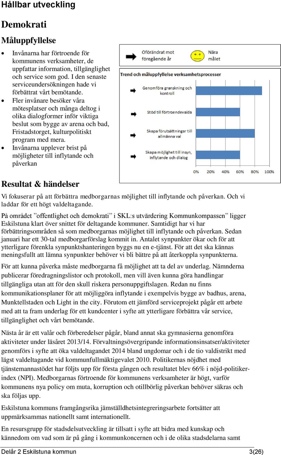 Fler invånare besöker våra mötesplatser och många deltog i olika dialogformer inför viktiga beslut som bygge av arena och bad, Fristadstorget, kulturpolitiskt program med mera.