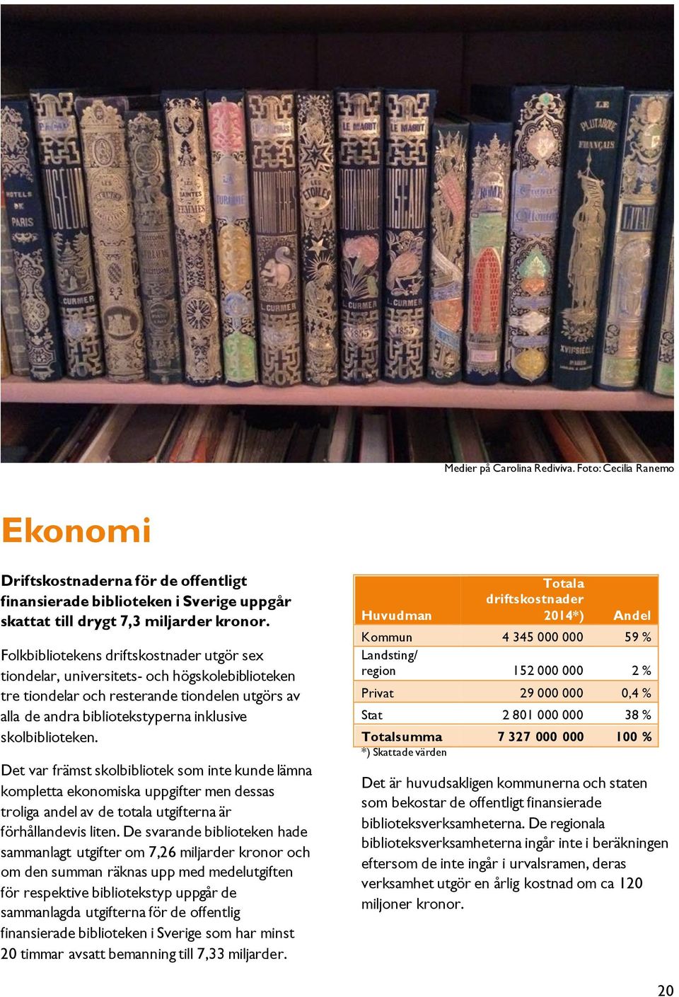 Det var främst skolbibliotek som inte kunde lämna kompletta ekonomiska uppgifter men dessas troliga andel av de totala utgifterna är förhållandevis liten.