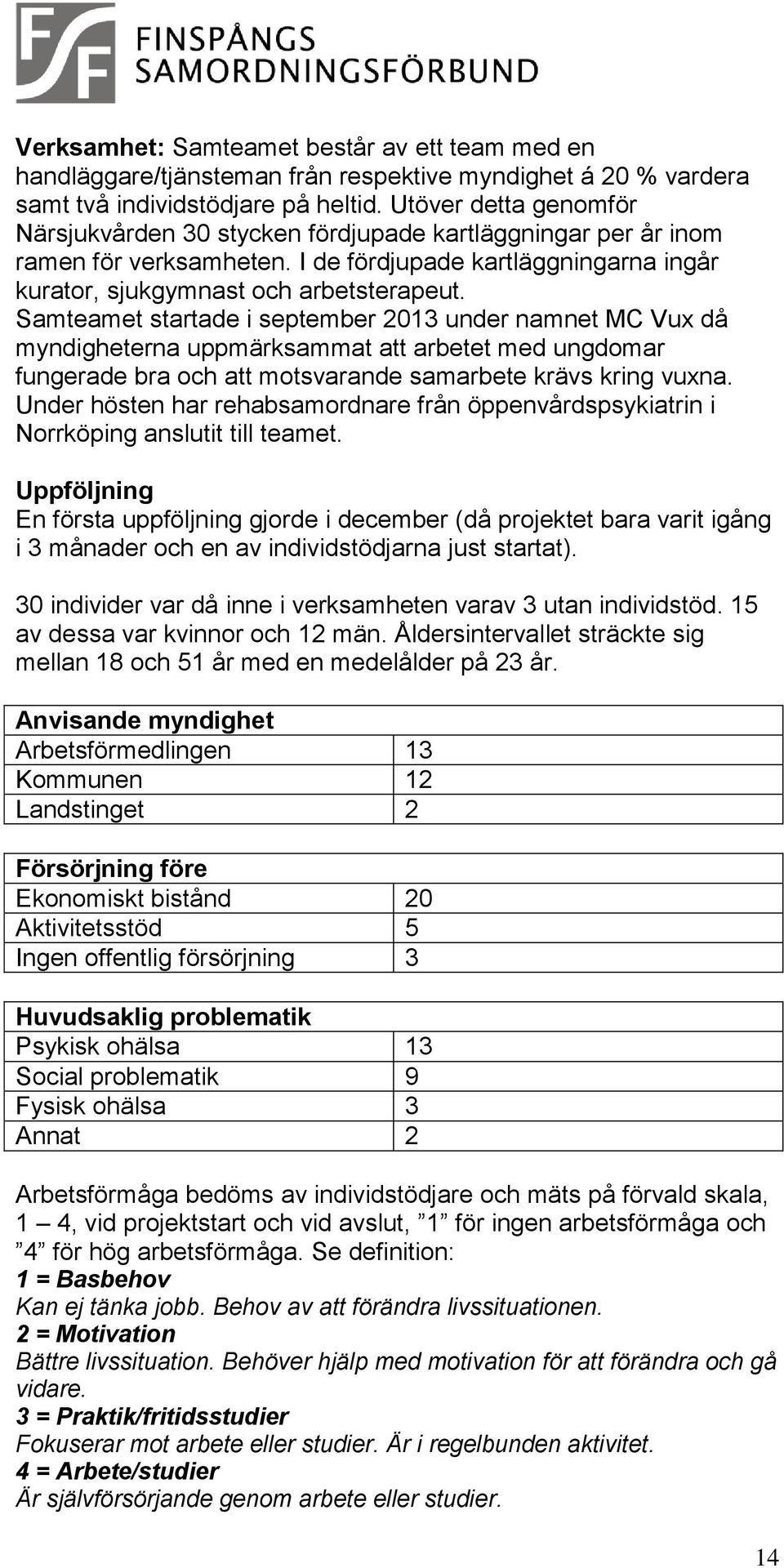 Samteamet startade i september 2013 under namnet MC Vux då myndigheterna uppmärksammat att arbetet med ungdomar fungerade bra och att motsvarande samarbete krävs kring vuxna.