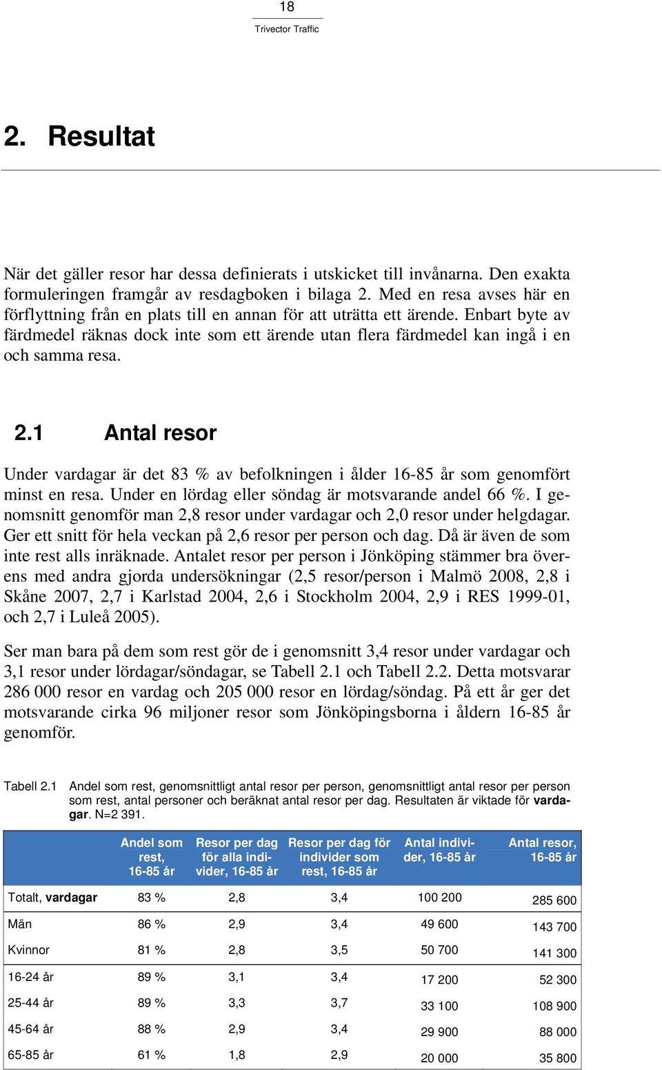 Enbart byte av färdmedel räknas dock inte som ett ärende utan flera färdmedel kan ingå i en och samma resa. 2.