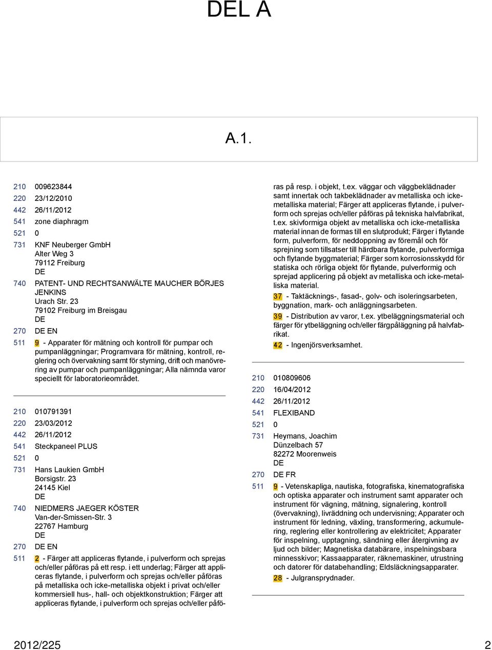 manövrering av pumpar och pumpanläggningar; Alla nämnda varor speciellt för laboratorieområdet. 1791391 23/3/212 Steckpaneel PLUS Hans Laukien GmbH Borsigstr.