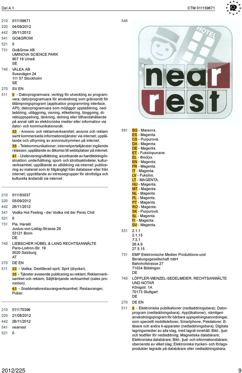 datorprogramvara för användning som gränssnitt för tillämpningsprogram (application programming interface, API); datorprogramvara som möjliggör uppladdning, nedladdning, utläggning, visning,