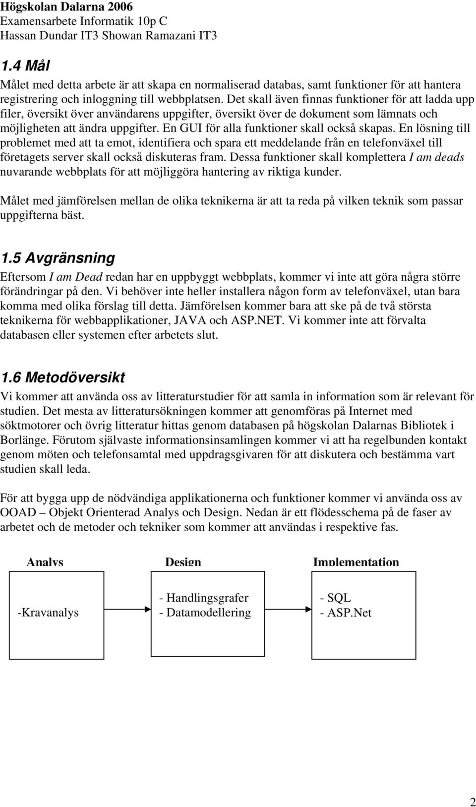 En GUI för alla funktioner skall också skapas. En lösning till problemet med att ta emot, identifiera och spara ett meddelande från en telefonväxel till företagets server skall också diskuteras fram.