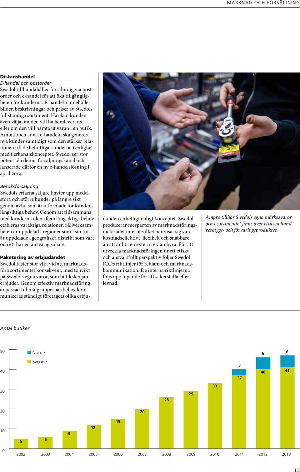 Ambitionen är att e-handeln ska generera nya kunder samtidigt som den stärker relationen till de befintliga kunderna i enlighet med flerkanalskonceptet.