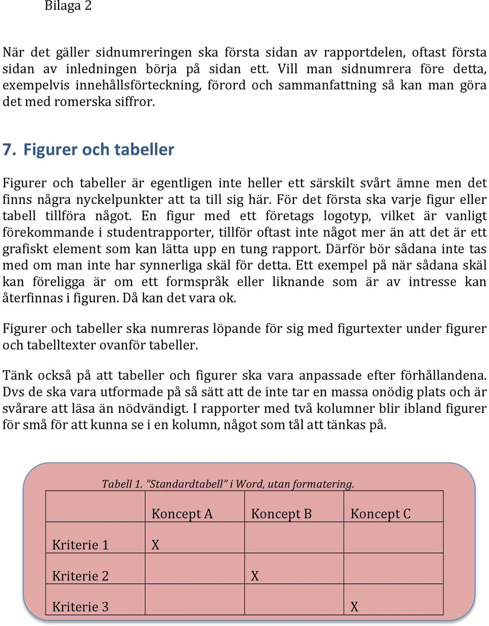 Figurer och tabeller Figurer och tabeller är egentligen inte heller ett särskilt svårt ämne men det finns några nyckelpunkter att ta till sig här.