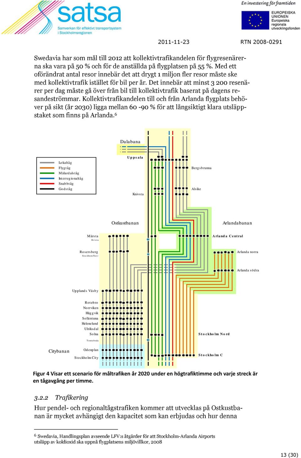 Det innebär att minst 3 200 resenärer per dag måste gå över från bil till kollektivtrafik baserat på dagens resandeströmmar.