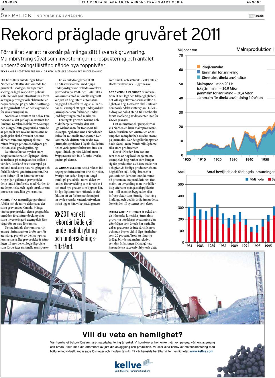 text Anders Edström Frejman grafik Sveriges Geologiska Undersökning Det finns flera anledningar till att Norden är ett attraktivt område för gruvdrift.