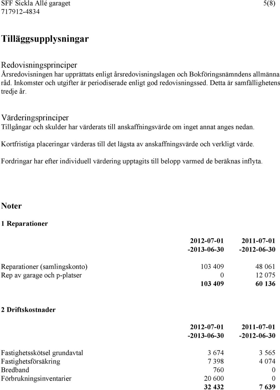 Värderingsprinciper Tillgångar och skulder har värderats till anskaffningsvärde om inget annat anges nedan. Kortfristiga placeringar värderas till det lägsta av anskaffningsvärde och verkligt värde.