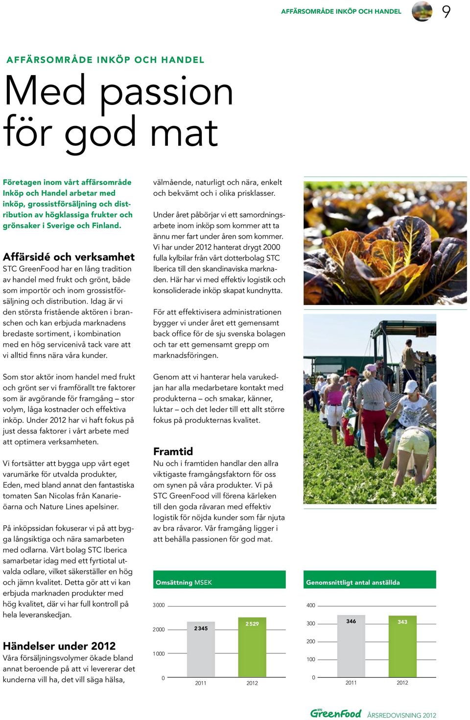 Affärsidé och verksamhet STC GreenFood har en lång tradition av handel med frukt och grönt, både som importör och inom grossistförsäljning och distribution.