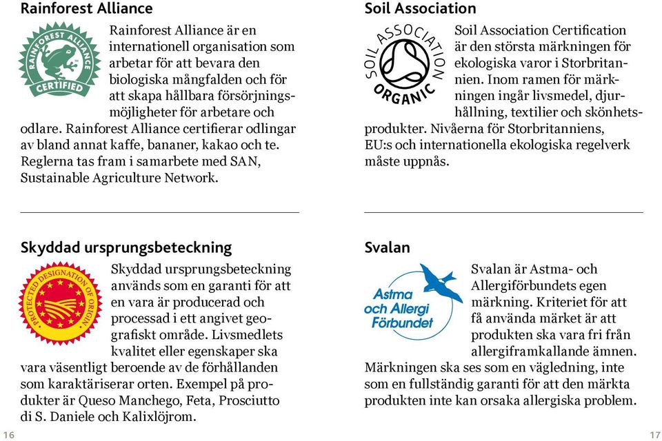 Soil Association Soil Association Certification är den största märkningen för ekologiska varor i Storbritannien.