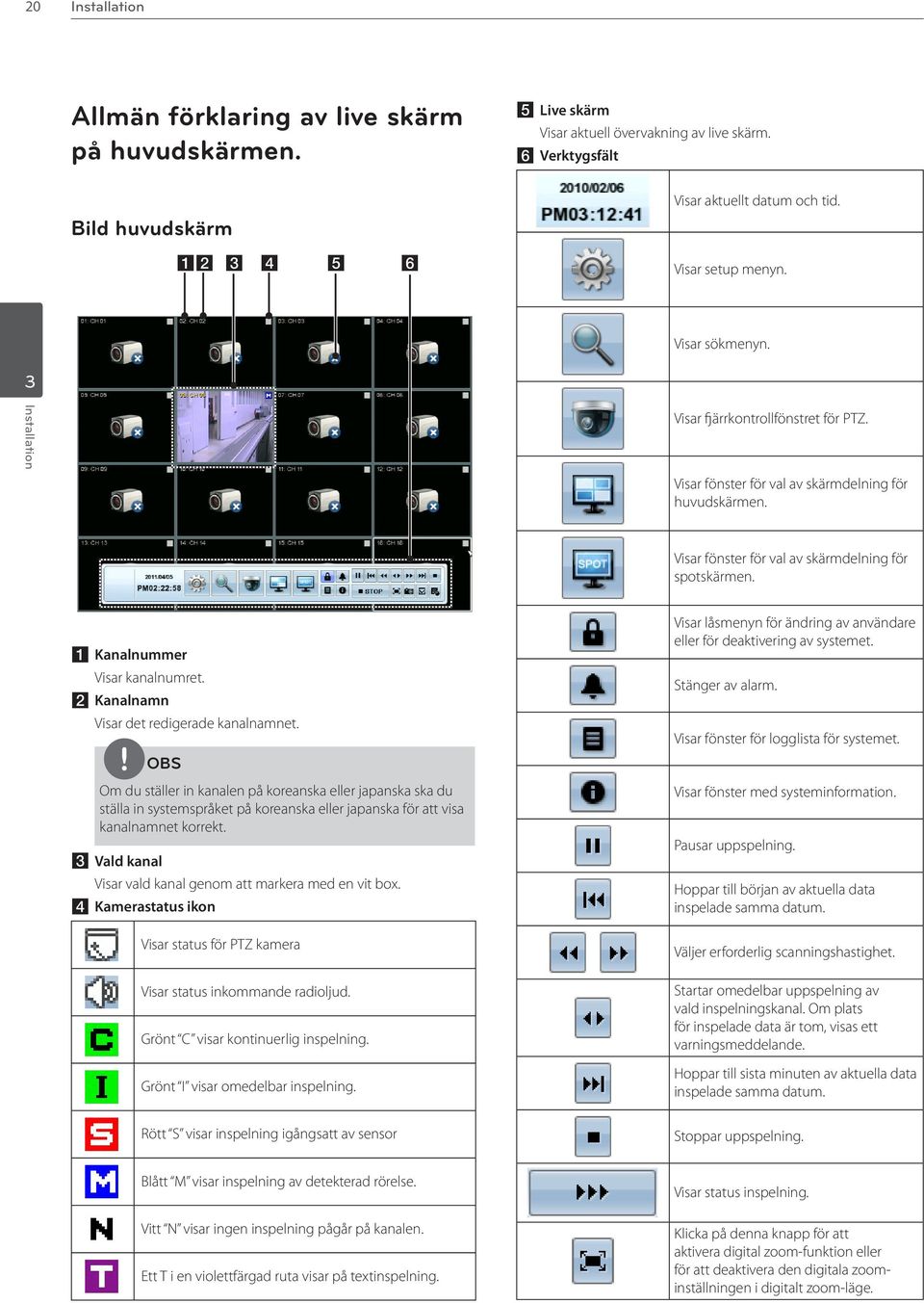 a Kanalnummer Visar kanalnumret. b Kanalnamn Visar det redigerade kanalnamnet.