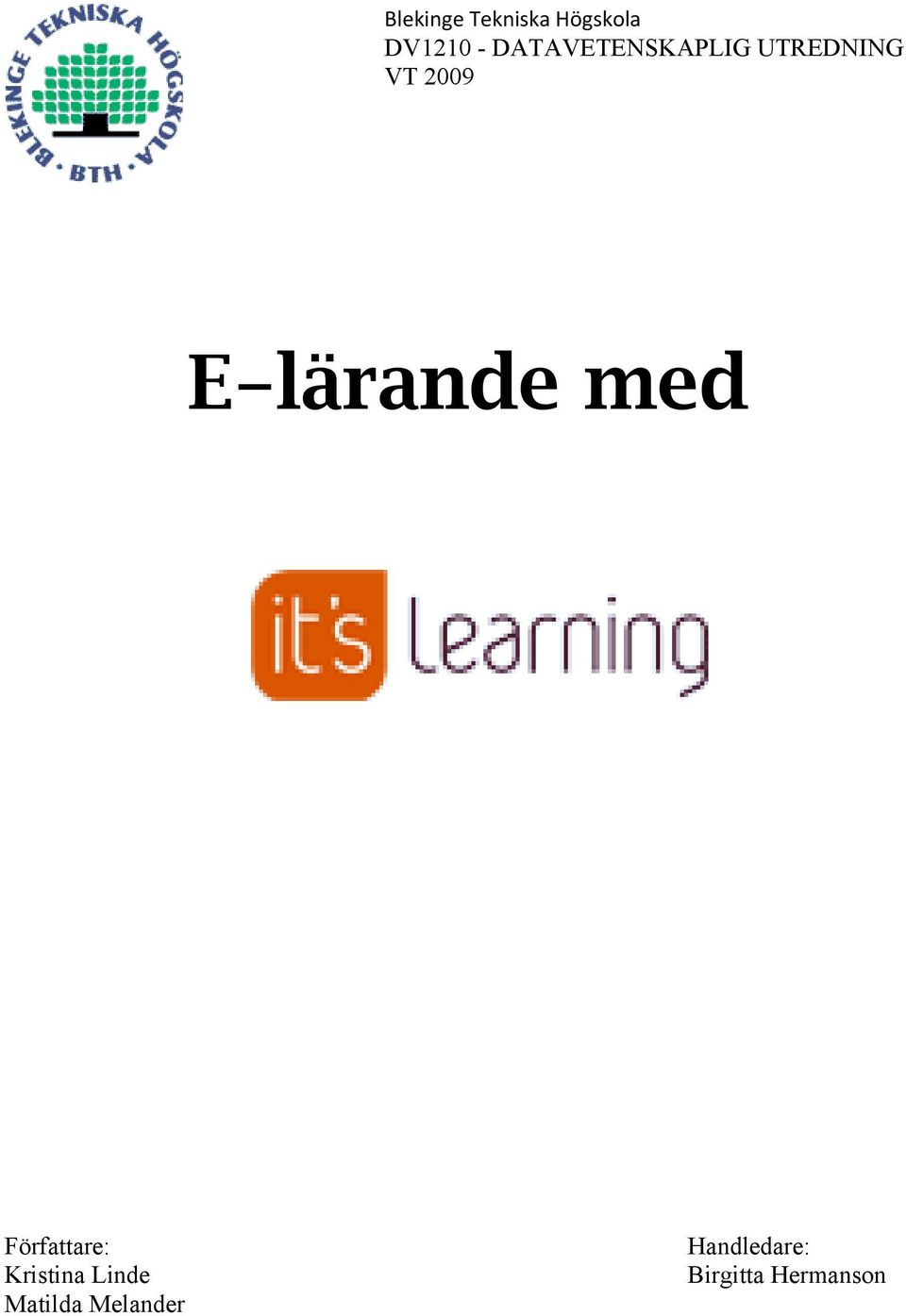 E-lärande med Författare: Kristina