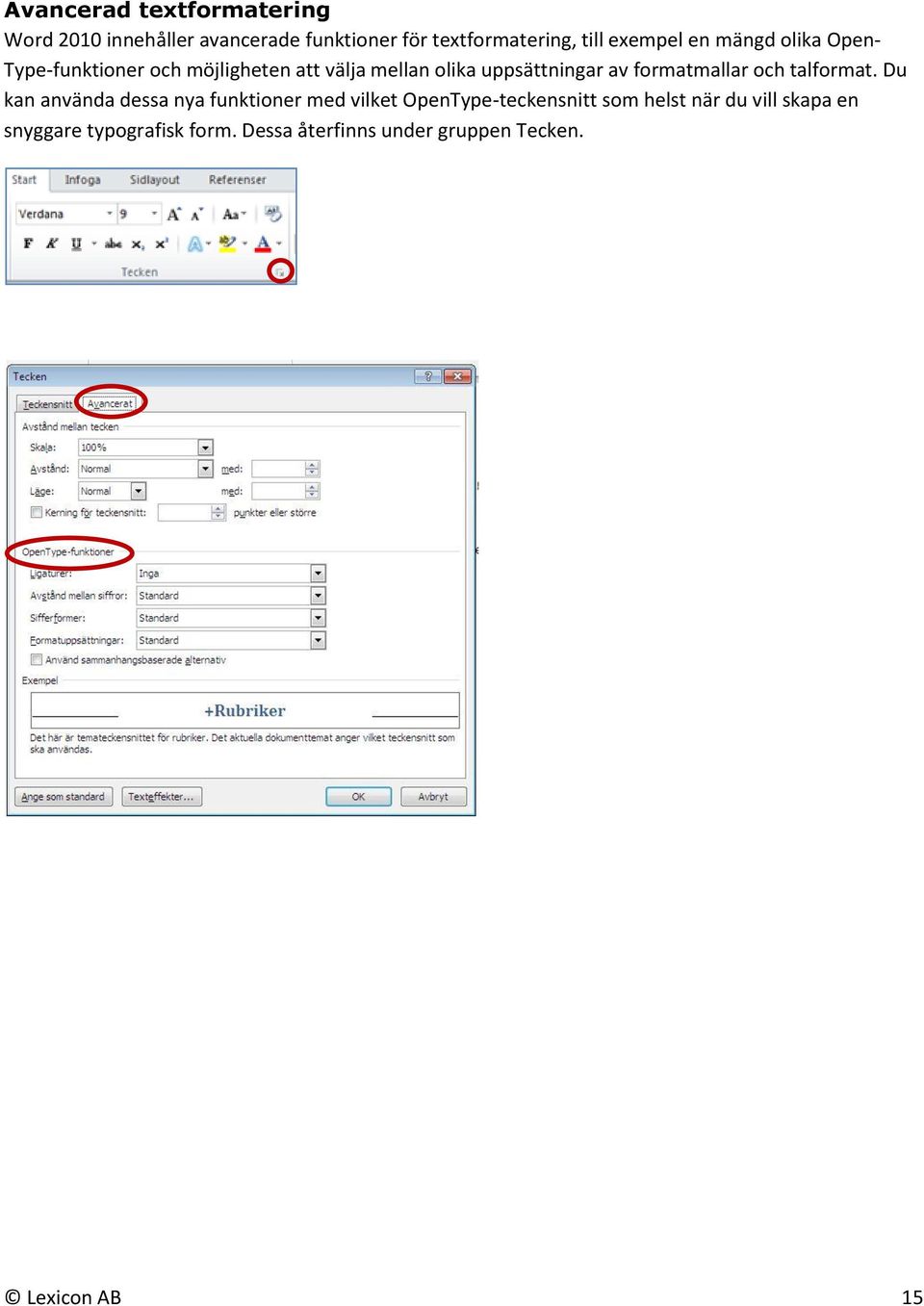 formatmallar och talformat.