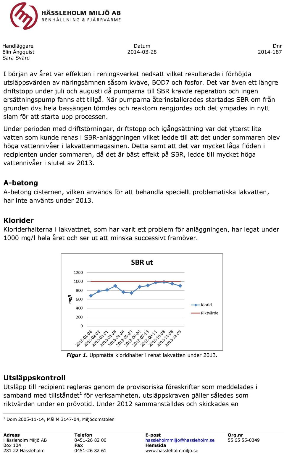 När pumparna återinstallerades startades SBR om från grunden dvs hela bassängen tömdes och reaktorn rengjordes och det ympades in nytt slam för att starta upp processen.