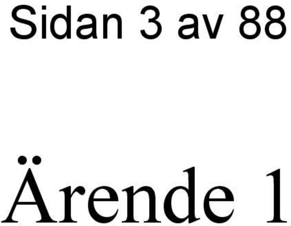 Ärende 1