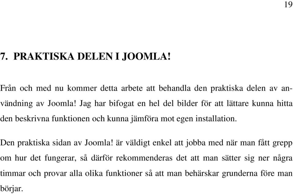 installation. Den praktiska sidan av Joomla!