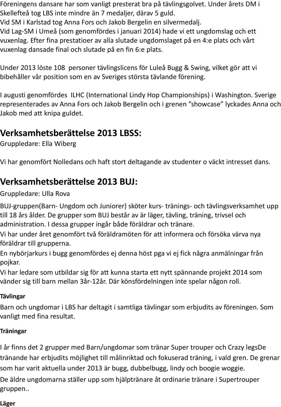 Efter fina prestatioer av alla slutade ungdomslaget på en 4:e plats och vårt vuxenlag dansade final och slutade på en fin 6:e plats.