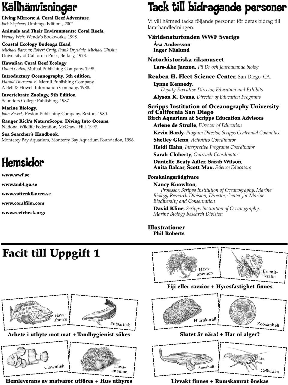 Hawaiian Coral Reef Ecology, David Gulko, Mutual Publishing Company, 1998. Introductory Oceanography, 5th edition, Harold Thurman V.