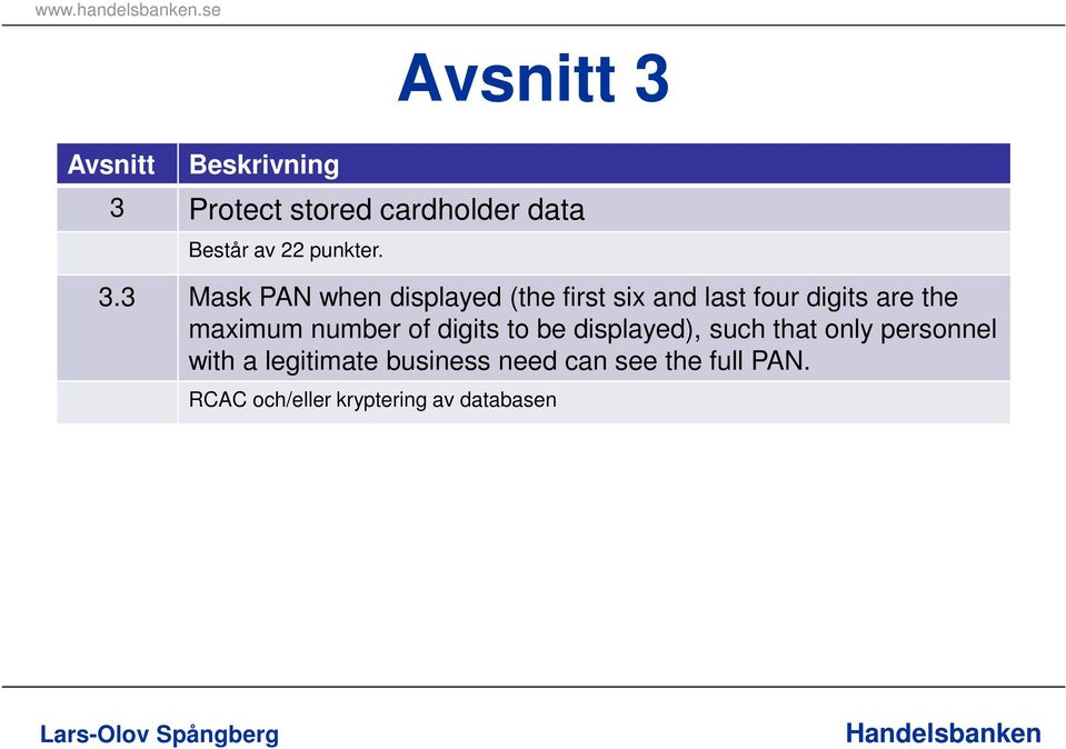 number of digits to be displayed), such that only personnel with a