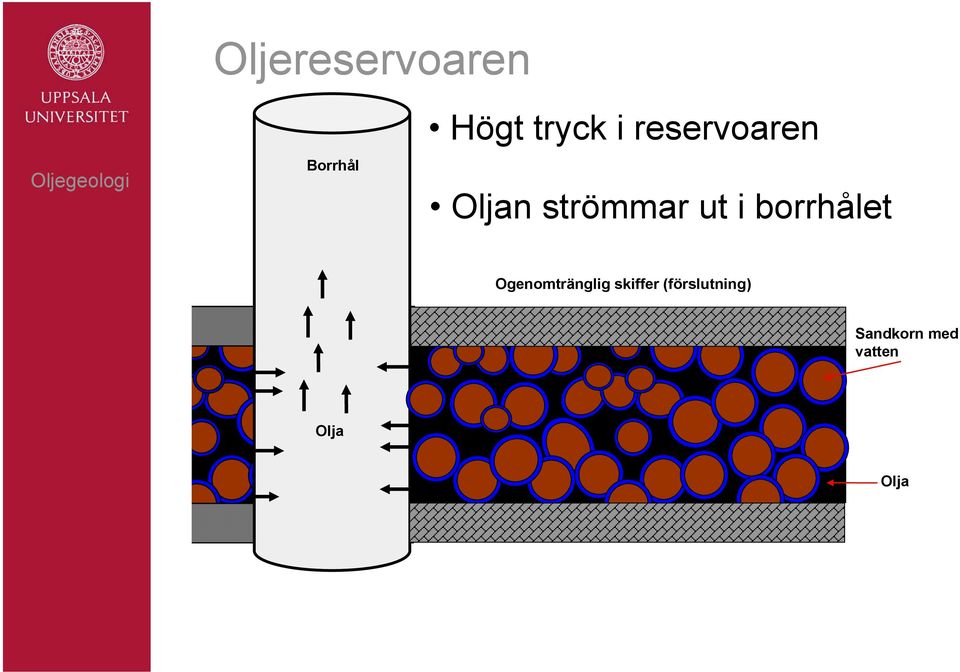 ut i borrhålet Ogenomtränglig skiffer